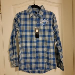 Women's Detroit Lions Wordmark Flannel Shirt